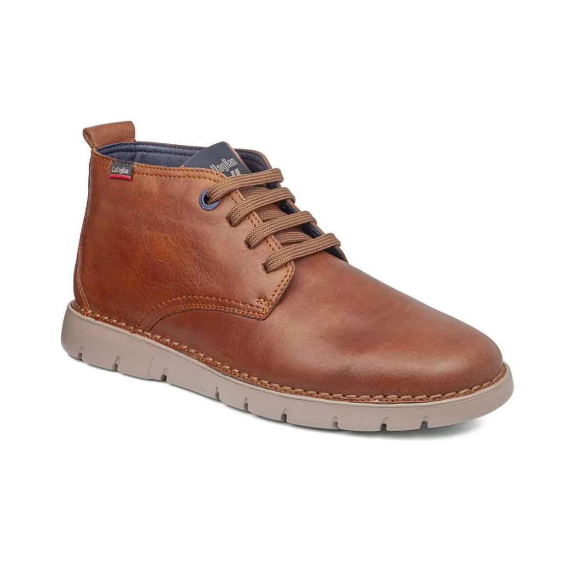 Online 57704 | Flexible Marron Azul Hombre Botines